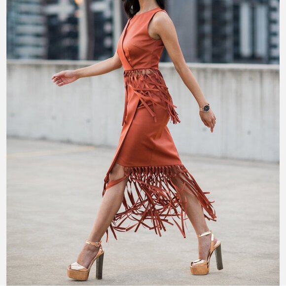 Keepsake The Label Across The Water Fringe Midi Skirt